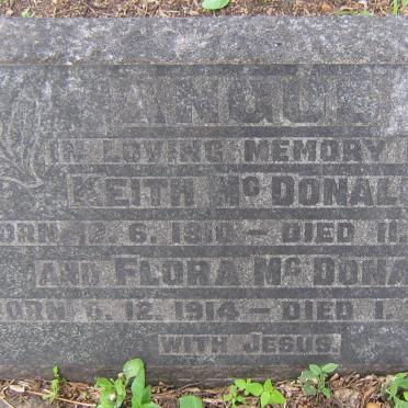 ANGUS Keith McDonald 1910-1911 :: ANGUS Flora McDonald 1914-1915