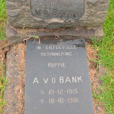 BANK A., v.d. 1915-1981 &amp; C.J.D. 1921-1983