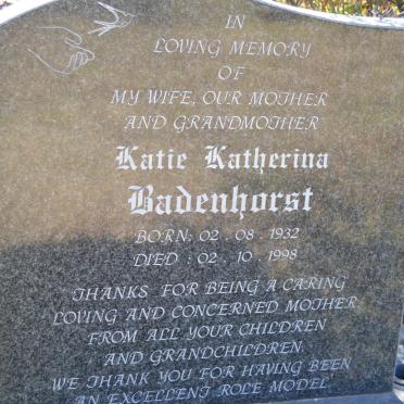 BADENHORST Katie Katherina 1932-1998