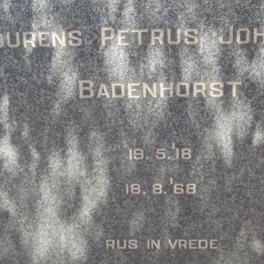 BADENHORST Lourens Petrus Johannes 1918-1968