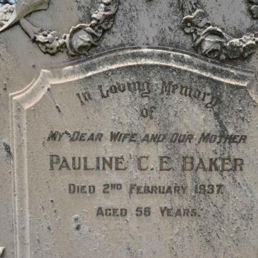 BAKER Pauline C.E. -1937
