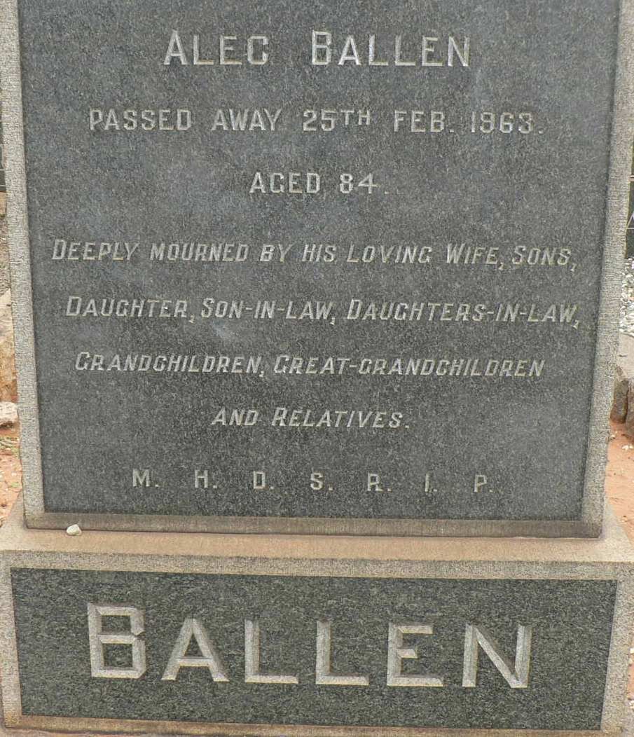 BALLEN Alec -1963