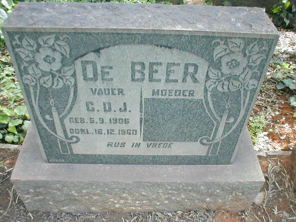 BEER G.D.J., de 1906-1960