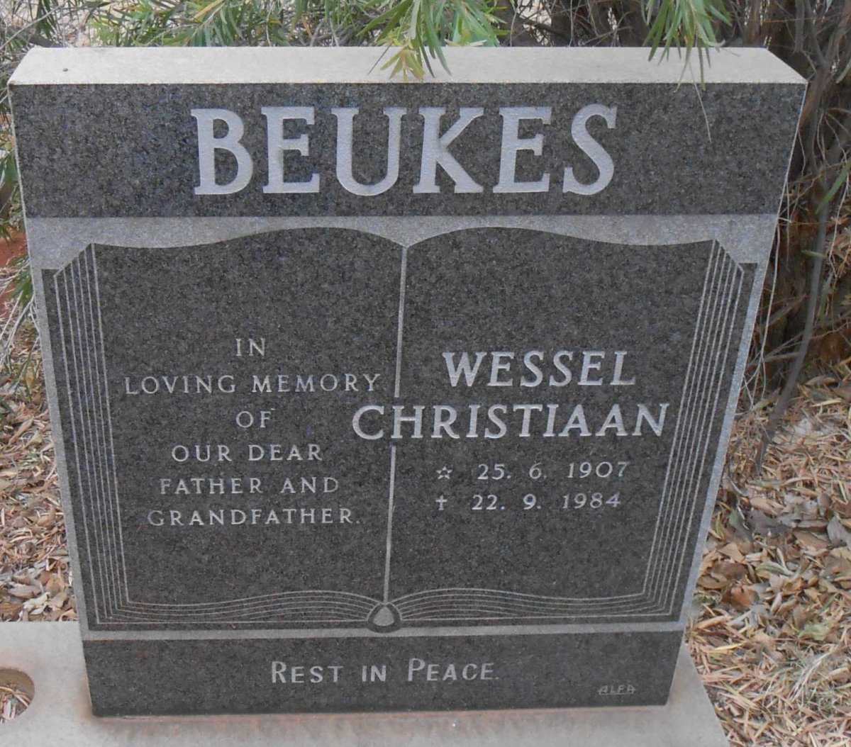 BEUKES Wessel Christiaan 1907-1984