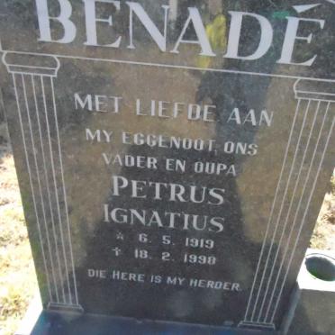 BENADÉ Petrus Ignatius 1919-1998