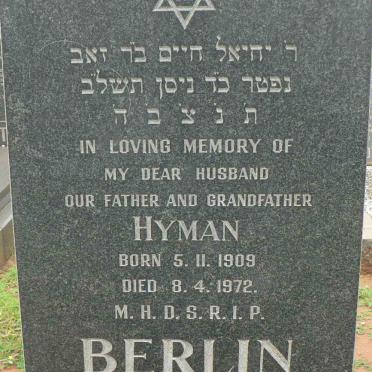 BERLIN Hyman 1909-1972