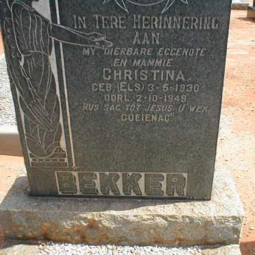 BEKKER Christina nee ELS 1930-1949