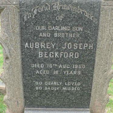 BECKFORD Aubrey Joseph -1950