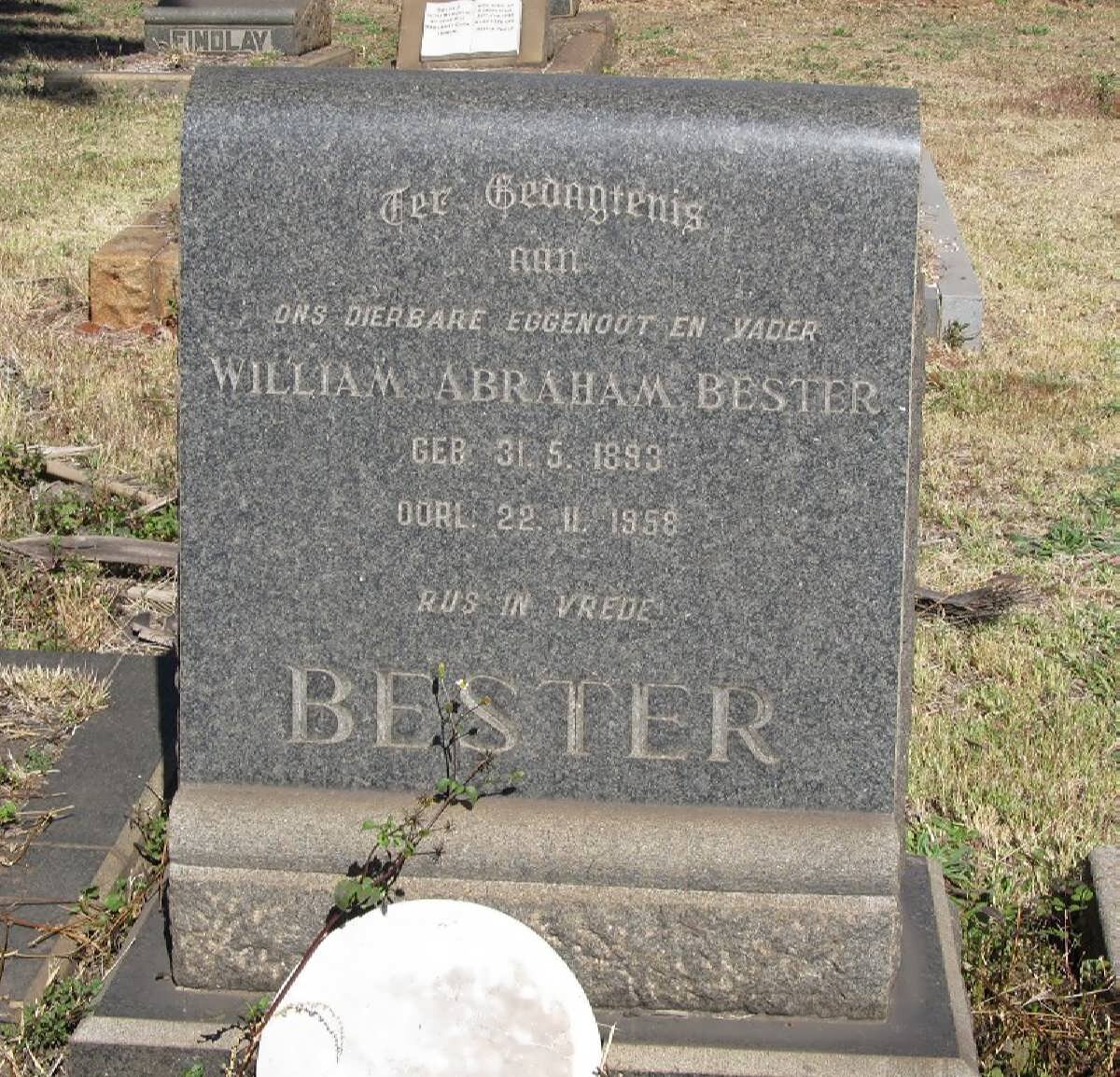 BESTER William Abraham 1893-1958