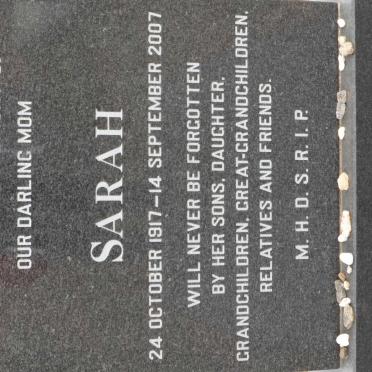 BENTEL Sarah 1917-2007