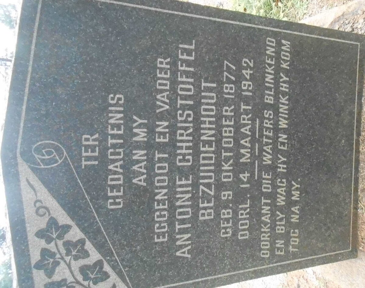 BEZUIDENHOUT Antonie Christoffel 1877-1942