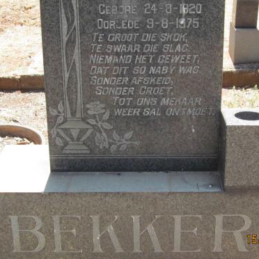 BEKKER Florina Johanna 1920-1975