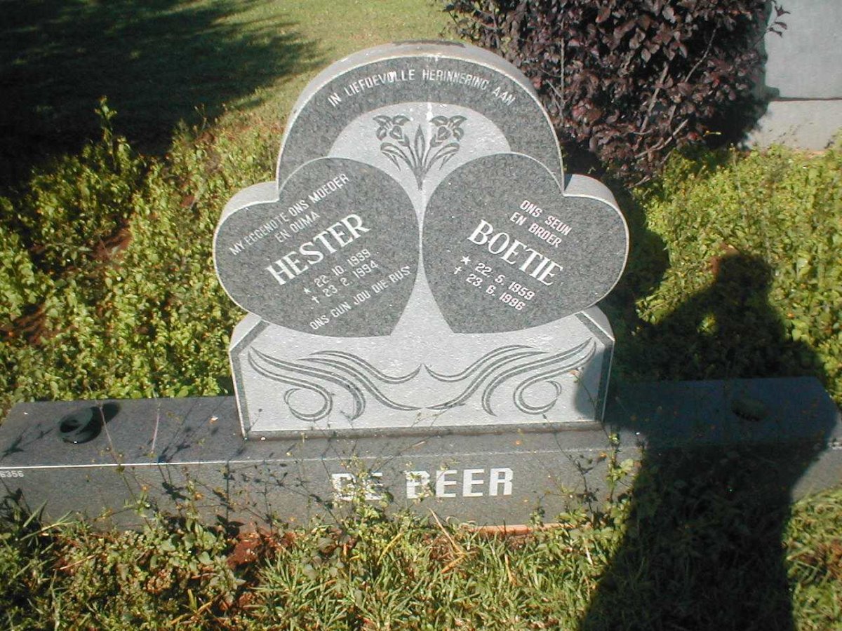BEER Hester, de 1939-1994 :: DE BEER Boetie 1959-1996