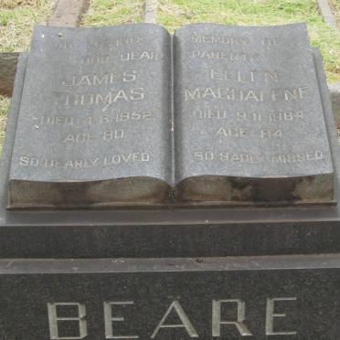 BEARE James Thomas -1952 &amp; Ellen Magdalene -1964
