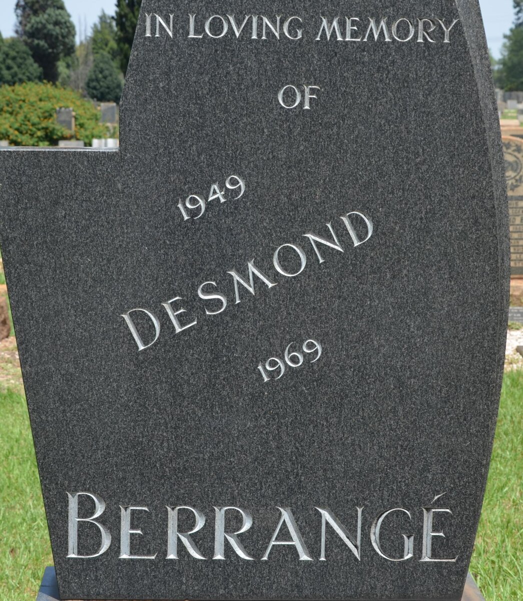 BERRANGÉ Desmond 1949-1969