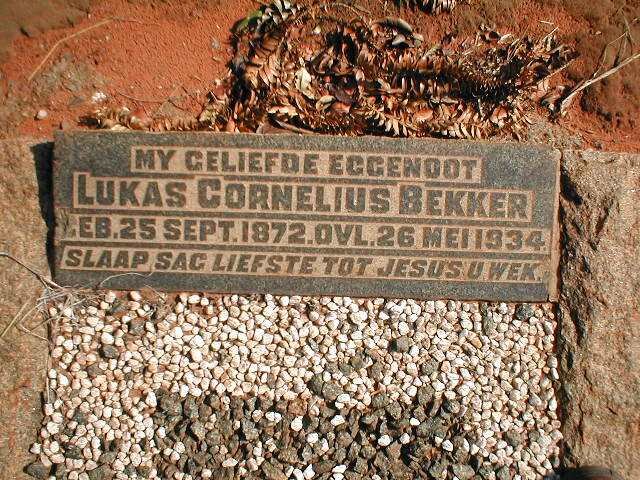 BEKKER Lukas Cornelius 1872-1934