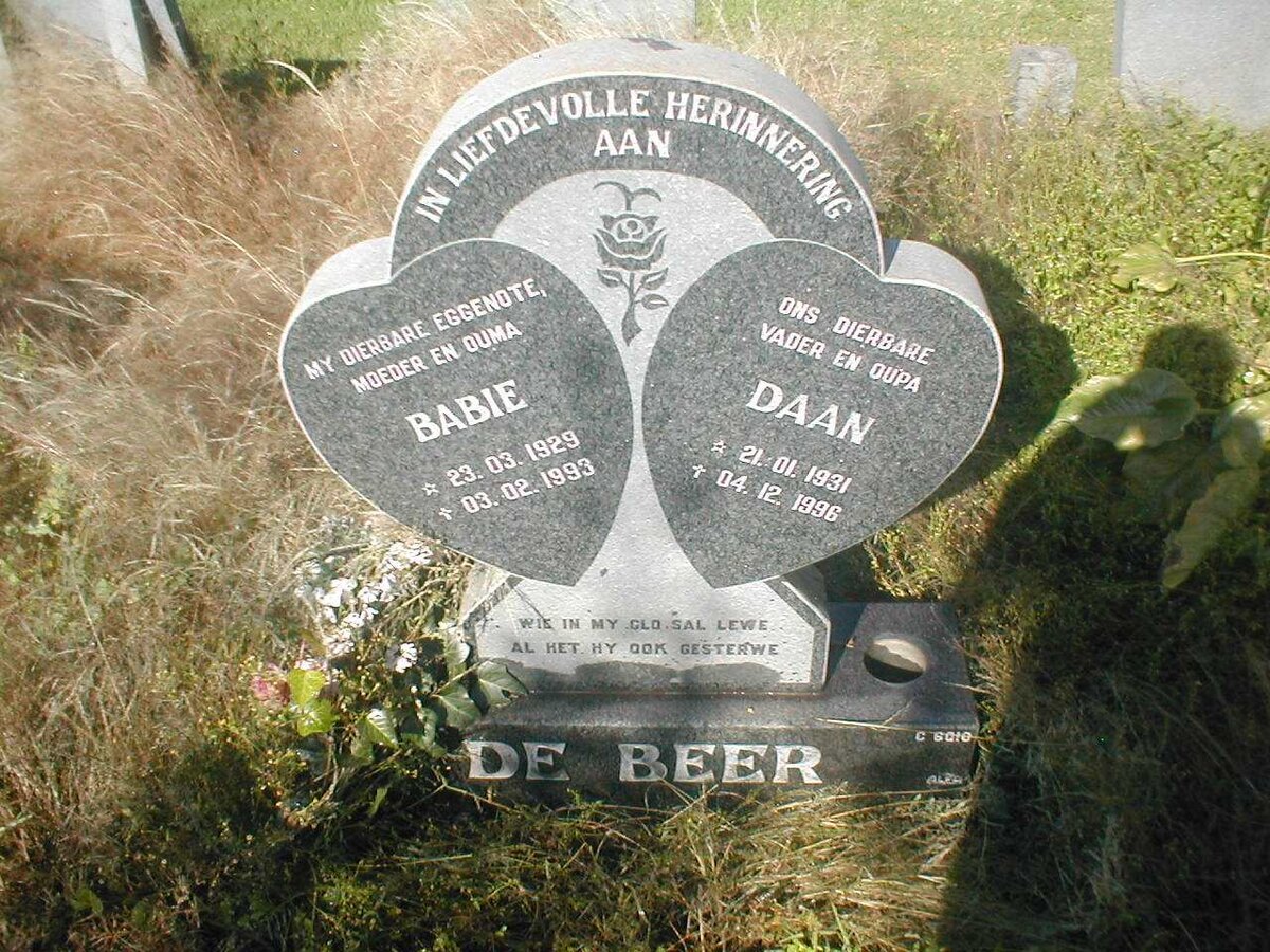 BEER Daan, de 1931-1996 &amp;  Babie 1929-1993