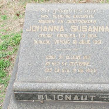 BLIGNAUT Johanna Susanna nee GROBLER 1904-1951