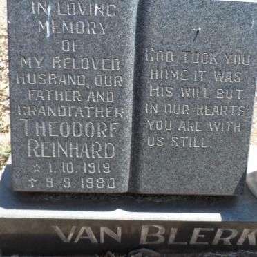 BLERK Theodore Reinhard, van 1919-1980