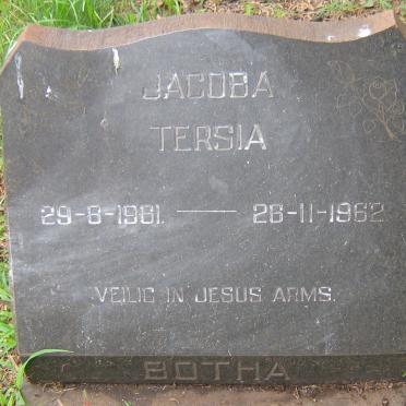 BOTHA Jacoba Tersia 1961-1962