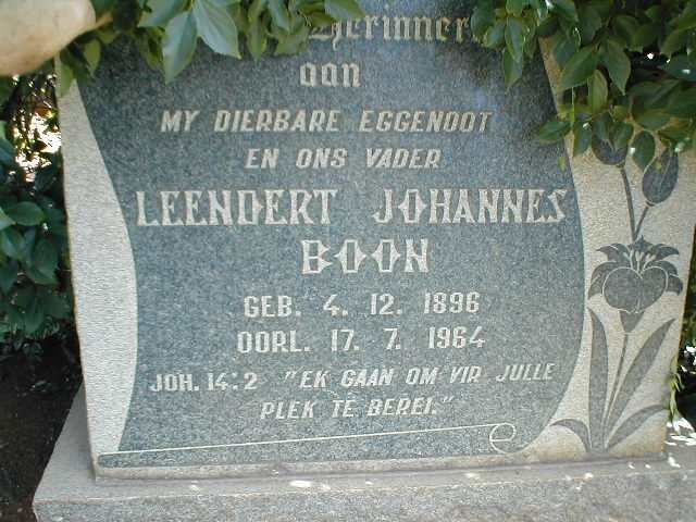 BOON Leendert Johannes 1896-1964