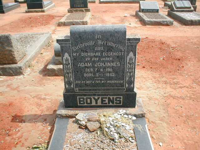 BOYENS Adam Johannes 1911-1952