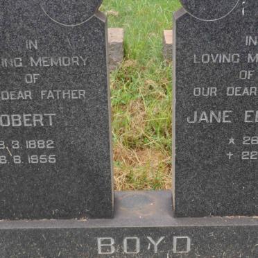 BOYD Robert 1882-1955 &amp; Jane Elizabeth 1877-1969