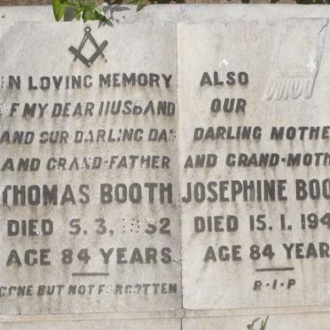 BOOTH Thomas -1932 &amp; Josephine -1943