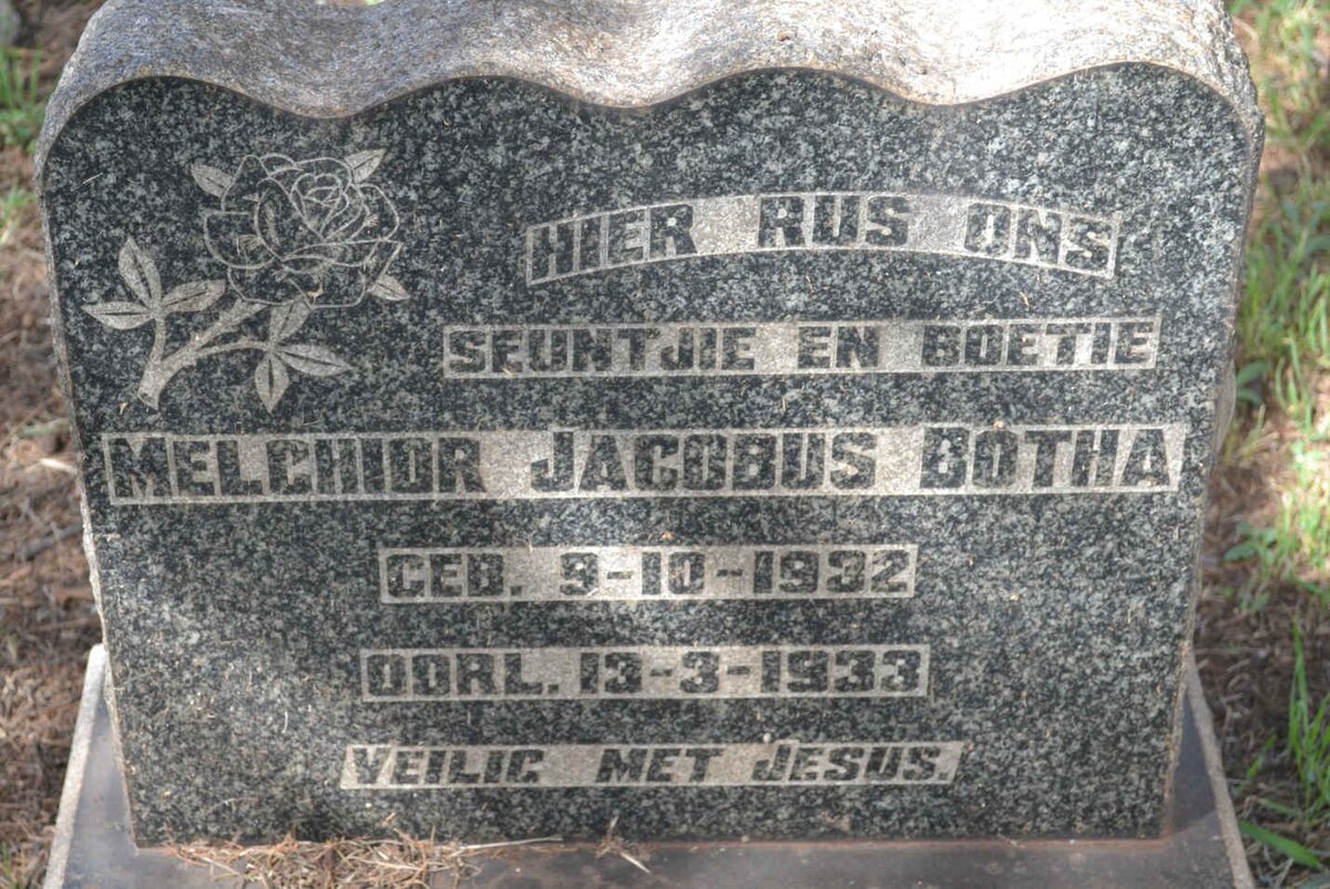BOTHA Melchior Jacobus 1932-1933