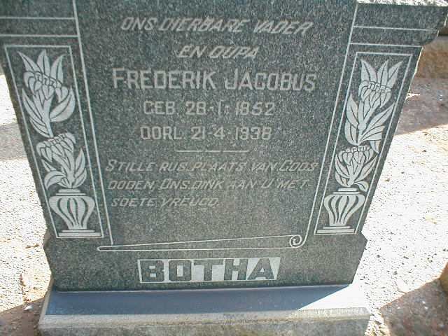 BOTHA Frederik Jacobus 1852-1938
