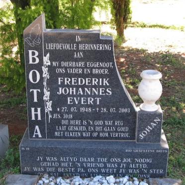 BOTHA Frederik Johannes Evert 1948-2003
