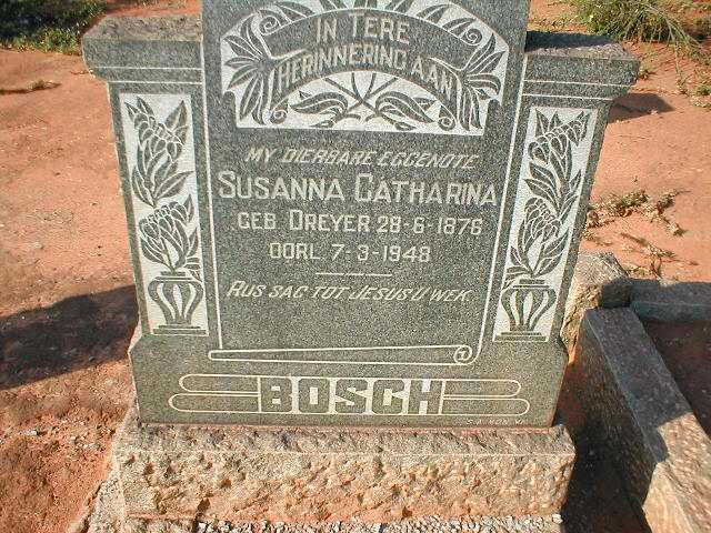 BOSCH Susanna Catharina nee DREYER 1876-1948