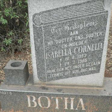 BOTHA Isabella Cornelia 1953-1985
