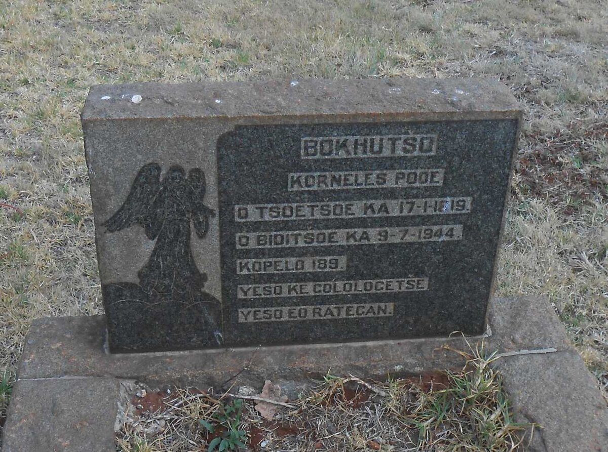 BOKHUTSO Korneles Pooe 1919-1944