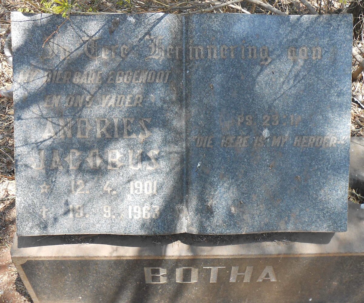 BOTHA Andries Jacobus 1901-1963