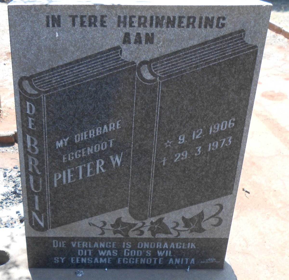 BRUIN Pieter W., de 1906-1973