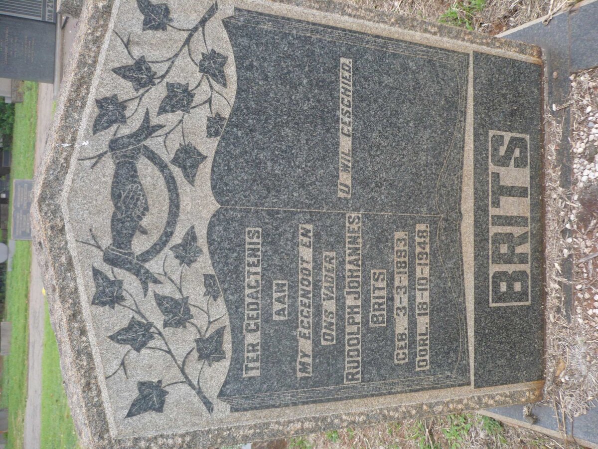 BRITS Rudolph Johannes 1893-1948