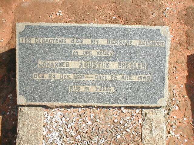 BRESLER Johannes Agustus 1863-1943