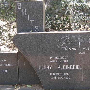 BRITS Henry Kleingbiel 1892-1970