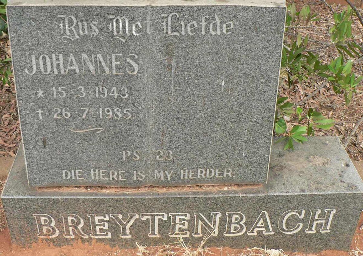 BREYTENBACH Johannes 1943-1985