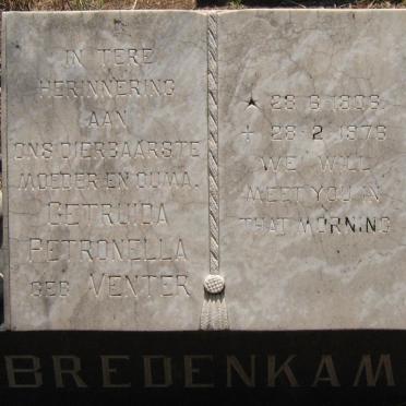 BREDENKAMP Getruida Petronella nee VENTER 1906-1976