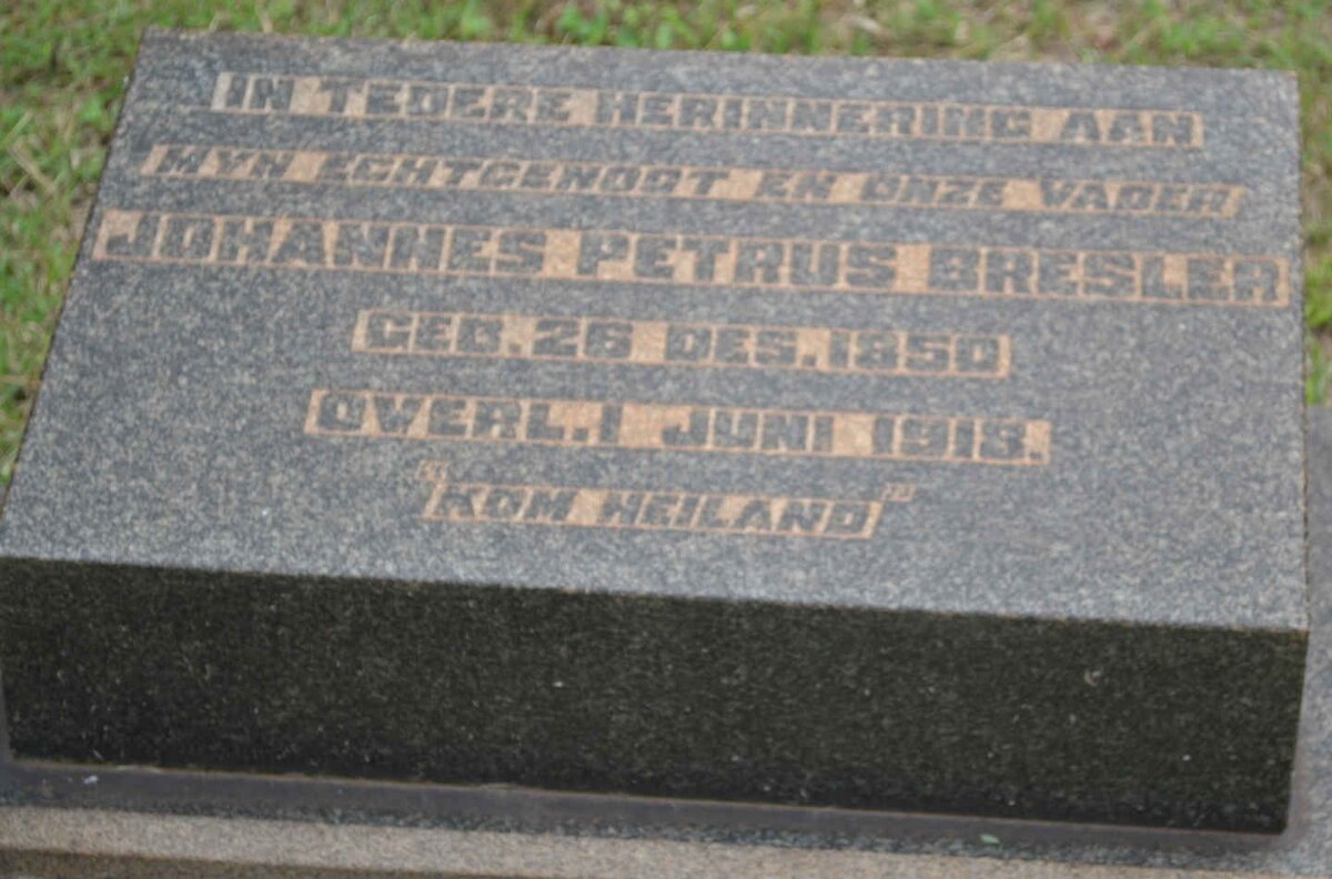 BRESLER Johannes Petrus 1850-1918