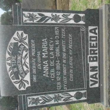 BREDA Anna Maria, van nee DE LA REY 1894-1971