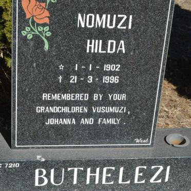 BUTHELEZI Nomuzi Hilda 1902-1996