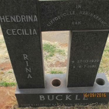BUCKLE Hendrina Cecilia 1921-1981