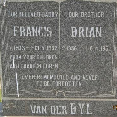 BYL Francis, van der 1903-1957 :: VAN DER BYL Brian 1956-1961