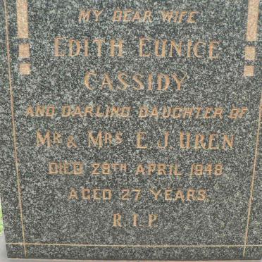 CASSIDY Edith Eunice nee UREN -1948