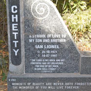 CHETTY Ian Lionel 1971-1997