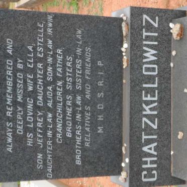 CHATZKELOWITZ Percy Robert -1979