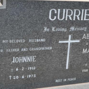 COERTZ Abraham H.J. 1904-1977 &amp; Martha M. CURRIE 1916-1989 :: CURRIE Johnnie 1913-1975